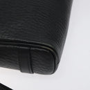 Burberrys Clutch Bag Leather Black Auth bs25815-14