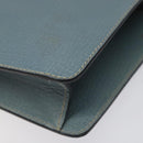 LOEWE Clutch Bag Leather Light Blue Gold Auth bs25818-15