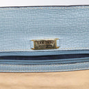 LOEWE Clutch Bag Leather Light Blue Gold Auth bs25818-9