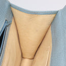 LOEWE Clutch Bag Leather Light Blue Gold Auth bs25818-11