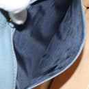 LOEWE Clutch Bag Leather Light Blue Gold Auth bs25818-12