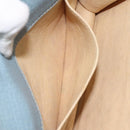 LOEWE Clutch Bag Leather Light Blue Gold Auth bs25818-18