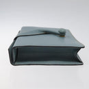 LOEWE Clutch Bag Leather Light Blue Gold Auth bs25818-4