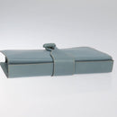 LOEWE Clutch Bag Leather Light Blue Gold Auth bs25818-5