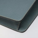 LOEWE Clutch Bag Leather Light Blue Gold Auth bs25818-7