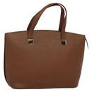 CELINE Hand Bag Leather Brown Gold Auth bs25822-1
