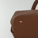 CELINE Hand Bag Leather Brown Gold Auth bs25822-9
