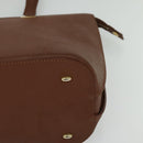CELINE Hand Bag Leather Brown Gold Auth bs25822-14