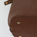 CELINE Hand Bag Leather Brown Gold Auth bs25822-15