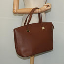 CELINE Hand Bag Leather Brown Gold Auth bs25822-20