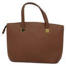CELINE Hand Bag Leather Brown Gold Auth bs25822-2
