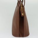 CELINE Hand Bag Leather Brown Gold Auth bs25822-4