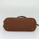 CELINE Hand Bag Leather Brown Gold Auth bs25822-5