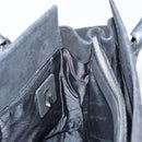 Salvatore Ferragamo Gancini Shoulder Bag Suede Black Silver Auth bs25826-18