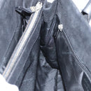 Salvatore Ferragamo Gancini Shoulder Bag Suede Black Silver Auth bs25826-19