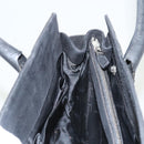 Salvatore Ferragamo Gancini Shoulder Bag Suede Black Silver Auth bs25826-21