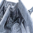 Salvatore Ferragamo Gancini Shoulder Bag Suede Black Silver Auth bs25826-22