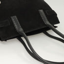 Salvatore Ferragamo Gancini Shoulder Bag Suede Black Silver Auth bs25826-6