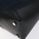 Salvatore Ferragamo Shoulder Bag Canvas Navy Silver Auth bs25827-12