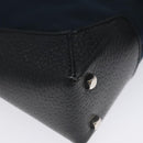 Salvatore Ferragamo Shoulder Bag Canvas Navy Silver Auth bs25827-13