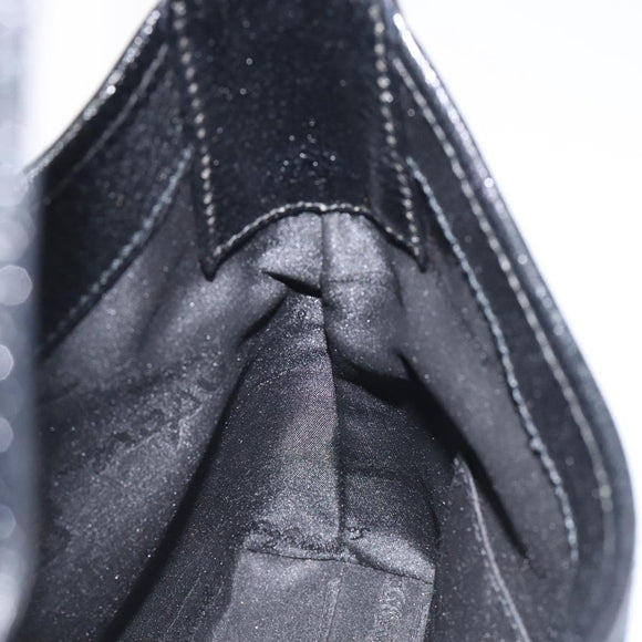 Salvatore Ferragamo Shoulder Bag Canvas Navy Silver Auth bs25827