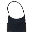 Salvatore Ferragamo Shoulder Bag Canvas Navy Silver Auth bs25827-2