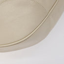 Salvatore Ferragamo Gancini Shoulder Bag Leather White Silver Auth bs25829-11