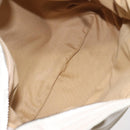 Salvatore Ferragamo Gancini Shoulder Bag Leather White Silver Auth bs25829-19