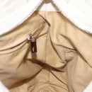 Salvatore Ferragamo Gancini Shoulder Bag Leather White Silver Auth bs25829-20