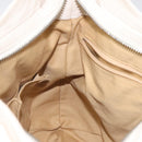 Salvatore Ferragamo Gancini Shoulder Bag Leather White Silver Auth bs25829-21