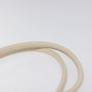 Salvatore Ferragamo Gancini Shoulder Bag Leather White Silver Auth bs25829-8