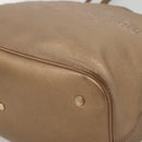BVLGARI Shoulder Bag Leather Gold Auth bs25837-9