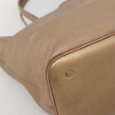 BVLGARI Shoulder Bag Leather Gold Auth bs25837-14