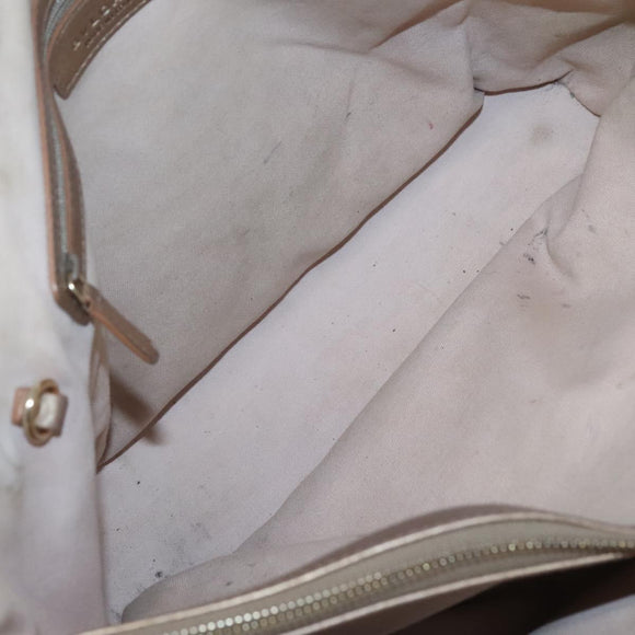 BVLGARI Shoulder Bag Leather Gold Auth bs25837