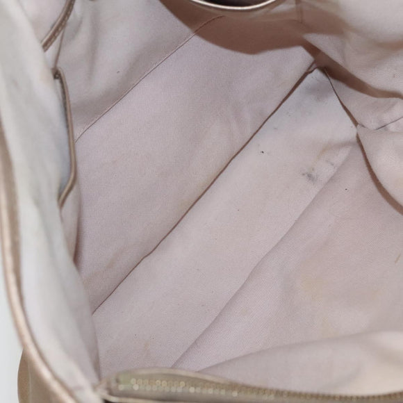 BVLGARI Shoulder Bag Leather Gold Auth bs25837