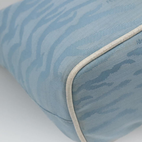 FENDI Tote Bag Canvas Light Blue Auth bs25841