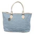 FENDI Tote Bag Canvas Light Blue Auth bs25841-13