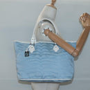 FENDI Tote Bag Canvas Light Blue Auth bs25841-20
