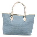 FENDI Tote Bag Canvas Light Blue Auth bs25841-2