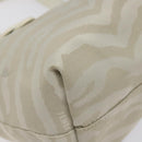 FENDI Hand Bag Canvas White Gold Auth bs25843-16