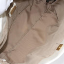 FENDI Hand Bag Canvas White Gold Auth bs25843-11