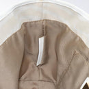 FENDI Hand Bag Canvas White Gold Auth bs25843-19