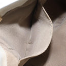 FENDI Hand Bag Canvas White Gold Auth bs25843-20