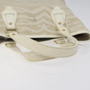 FENDI Hand Bag Canvas White Gold Auth bs25843-7