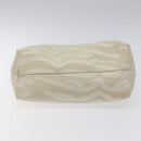 FENDI Hand Bag Canvas White Gold Auth bs25843-5