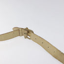 CELINE Shoulder Bag Leather White Gold Auth bs25844-8