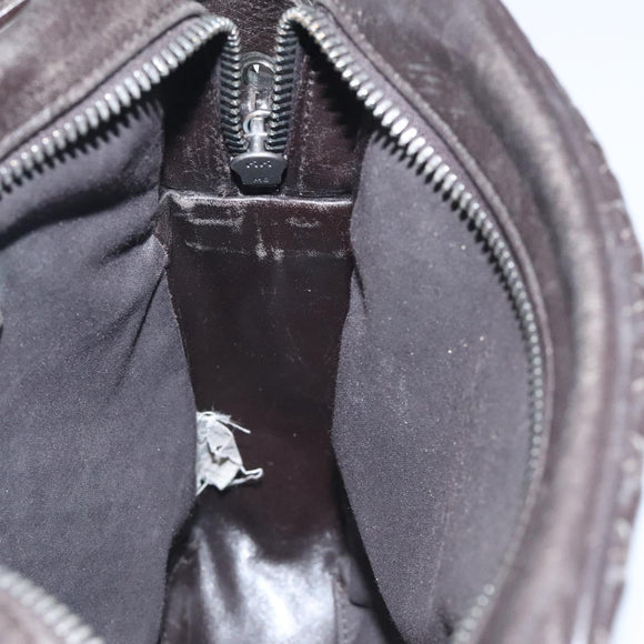 BOTTEGA VENETA INTRECCIATO Shoulder Bag Leather Brown 163313 Auth bs25850