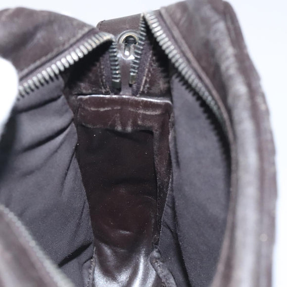 BOTTEGA VENETA INTRECCIATO Shoulder Bag Leather Brown 163313 Auth bs25850