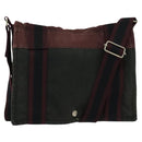 HERMES Fourre Tout Bassas PM Shoulder Bag Canvas Bordeaux Auth bs25851-1