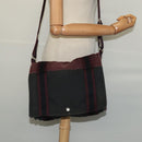 HERMES Fourre Tout Bassas PM Shoulder Bag Canvas Bordeaux Auth bs25851-22